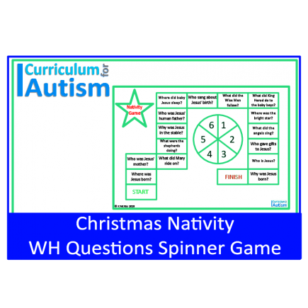 Christmas Nativity WH Questions Spinner Game